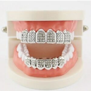 Luxury Silver Diamond Grillz For Men
